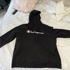 black champion hoodie